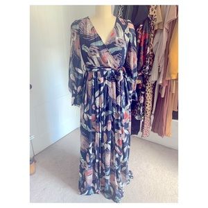 Floral Blue Maxi Dress